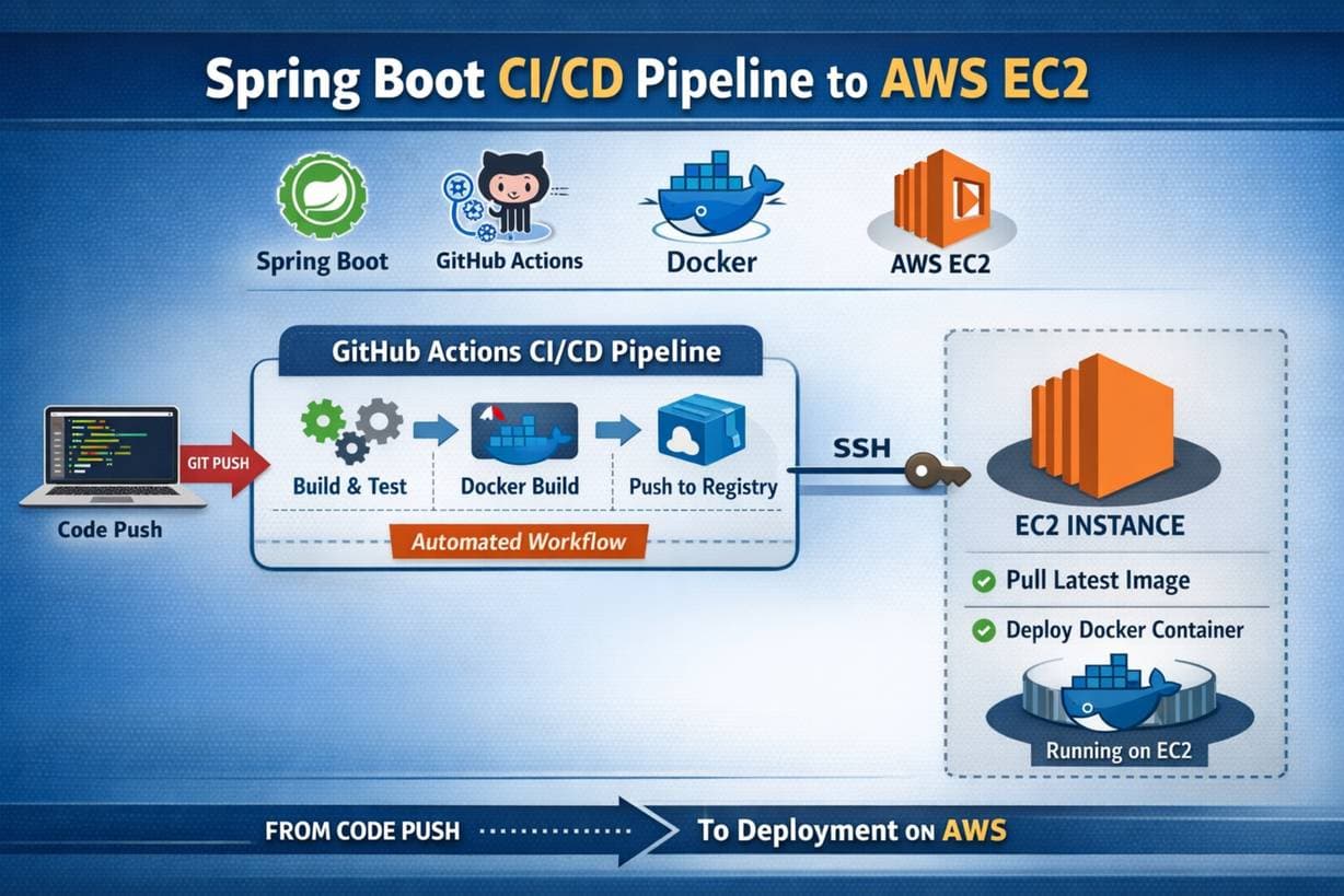 🚀 Deploying a Spring Boot Application on AWS EC2 with CI/CD Using GitHub Actions & Docker..